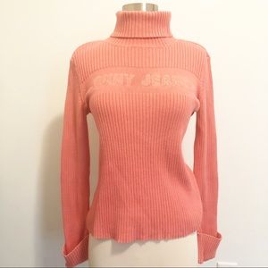 salmon turtleneck